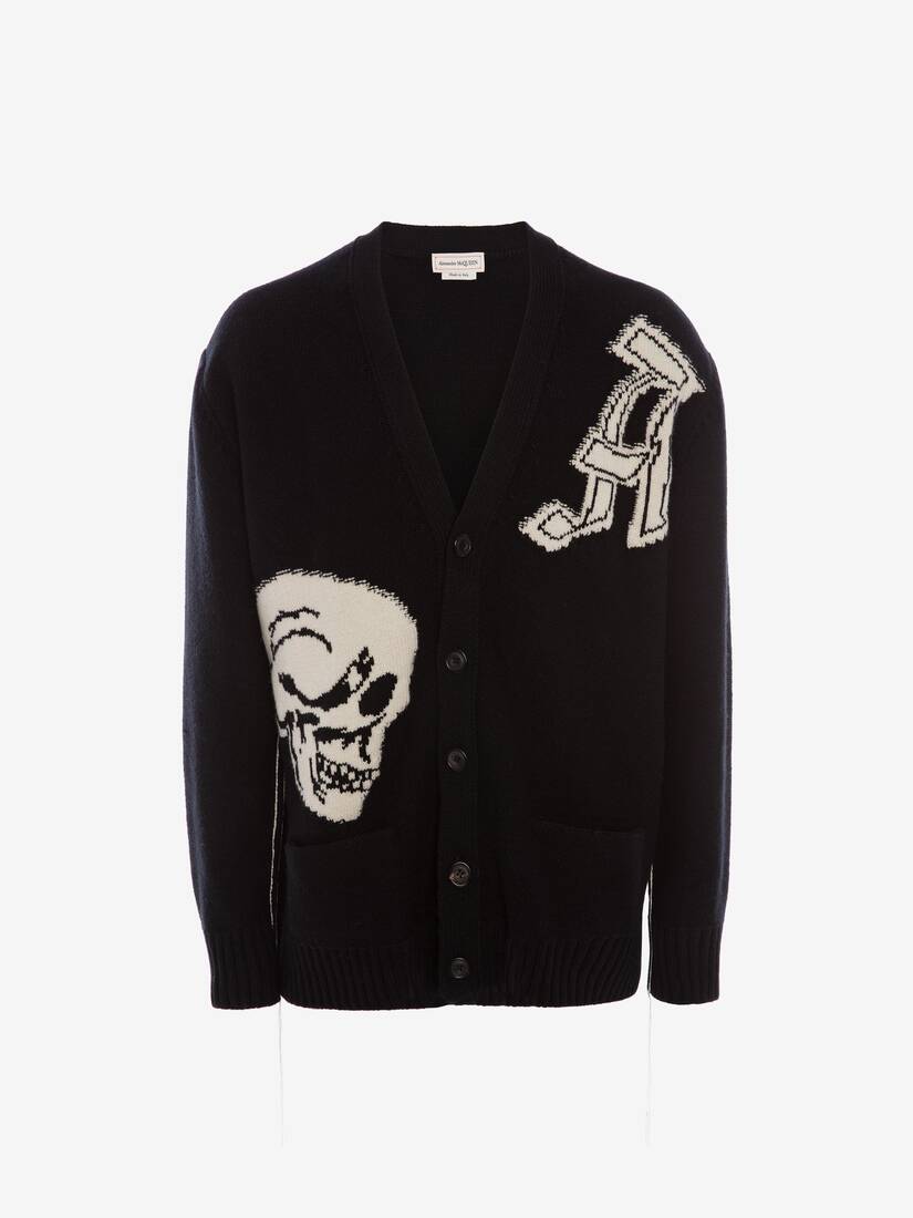 Prendas De Punto Alexander McQueen Gothic Skull Intarsia Knit Hombre - Negros - Mexico 983-BOLPSM